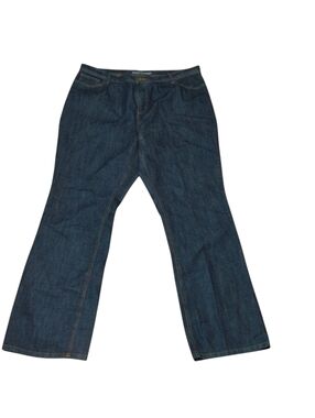 Ashley Stewart Boot Cut Dark Wash Jeans 20 Tall NWOT